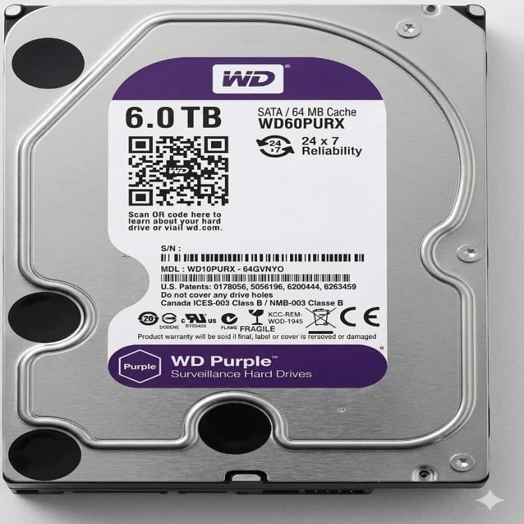 هارد Western Digital Purple (WD Purple) بسعة 6 تيرا image 2