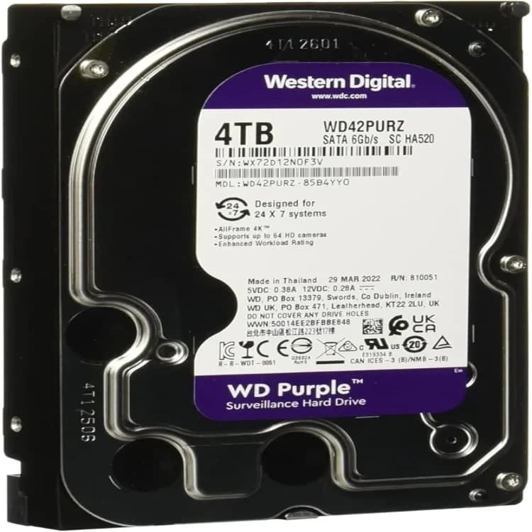 هارد Western Digital Purple (WD Purple) بسعة 4 تيرا image